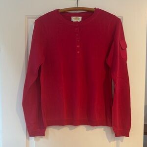 Talbots Vibrant Red Long Sleeve Sweater